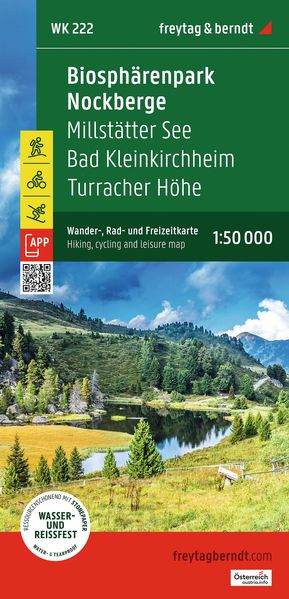 freytag & berndt Wanderkarte WK 222 Biosphärenpark Nockberge Millstätter See - Bad Kleinkirchheim - Turracher Höhe 1:50.000