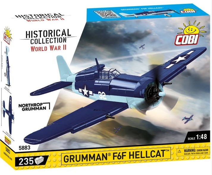 COBI Historical Collection 5883 - Grumman F6F Hellcat Jagdflugzeuge WWII Bausatz 1:48 235 Klemmbausteine