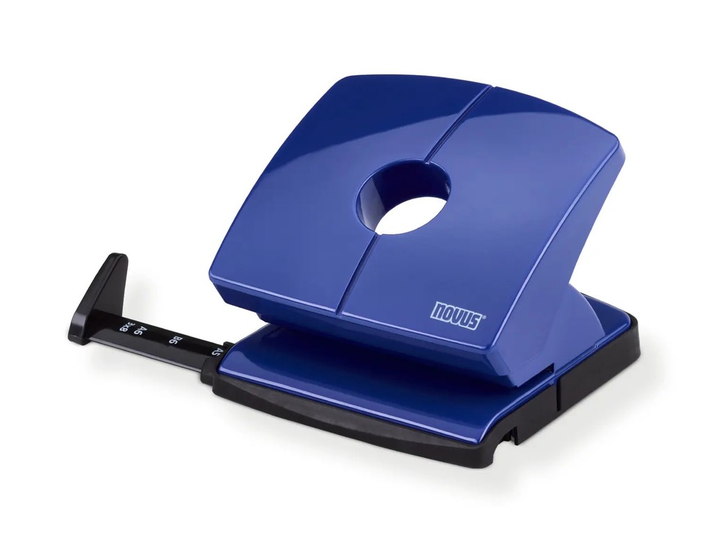 Novus Bürolocher B 220 bis 20 Blatt blau mit Anschlagschiene
