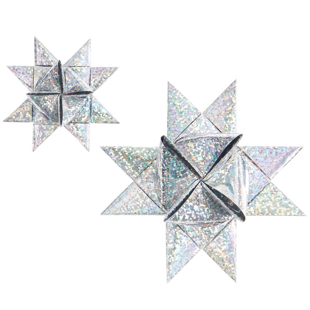 Fröbelsterne Metallic Holographisch FSC MIX 60 Streifen 120 g/m²
