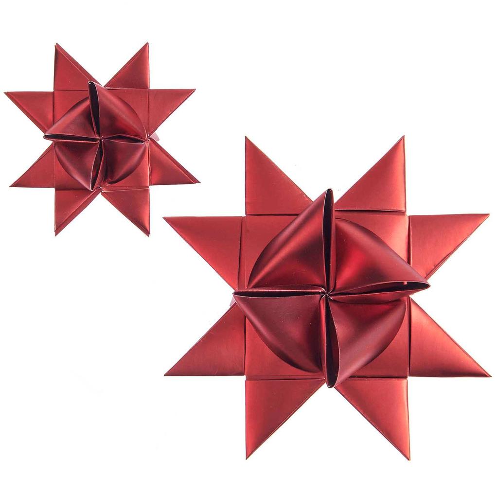 Fröbelsterne Metallic Rot FSC MIX 60 Streifen 120 g/m²