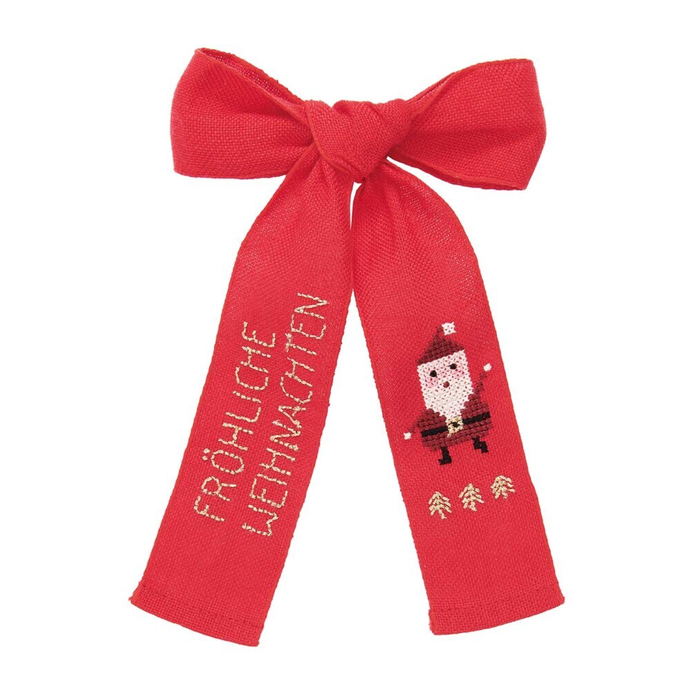 Stickpackung Gezählter Kreuzstich Schleife Nikolaus 4x71cm