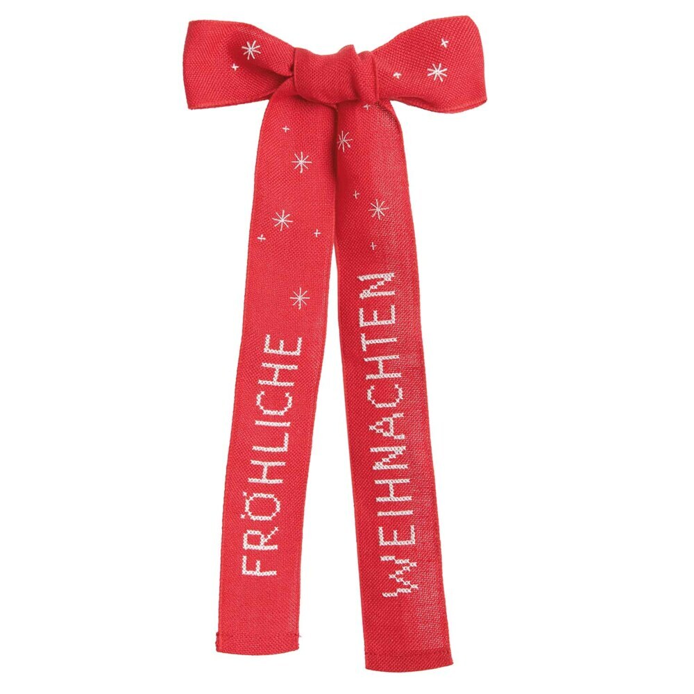 Stickpackung Gezählter Kreuzstich Schleife Fröhliche Weihnachten