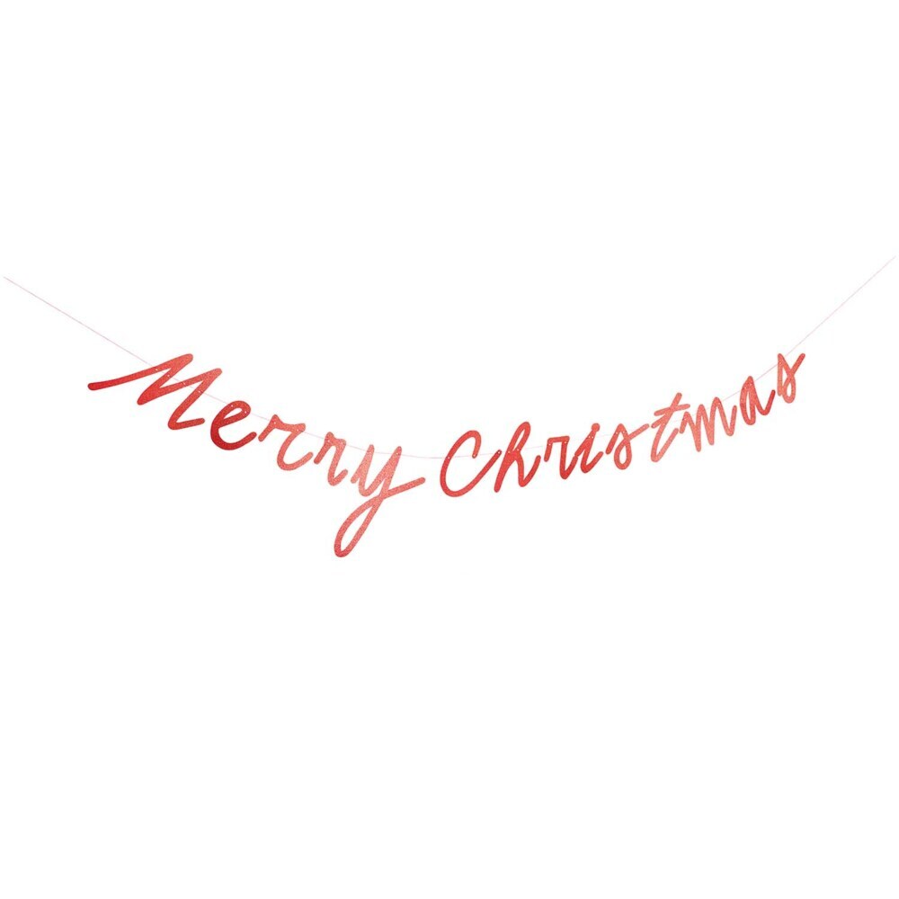 Girlande Merry Christmas Glitter Gold FSC MIX Länge 3 m