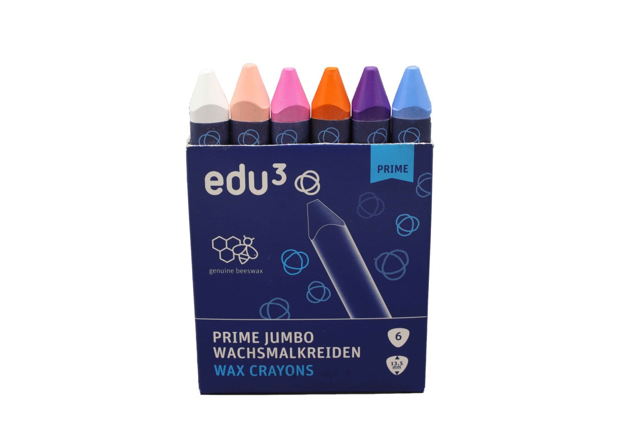 edu³ PRIME Jumbo Wachsmalkreide Plus 6er Set