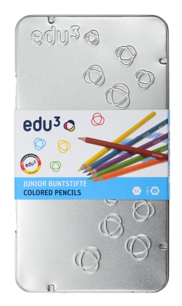 edu³ Junior sechskant Buntstifte 12er Set