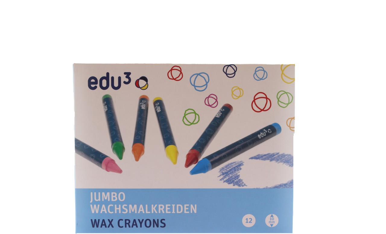 edu³ Jumbo Wachsmalkreide 12er Set