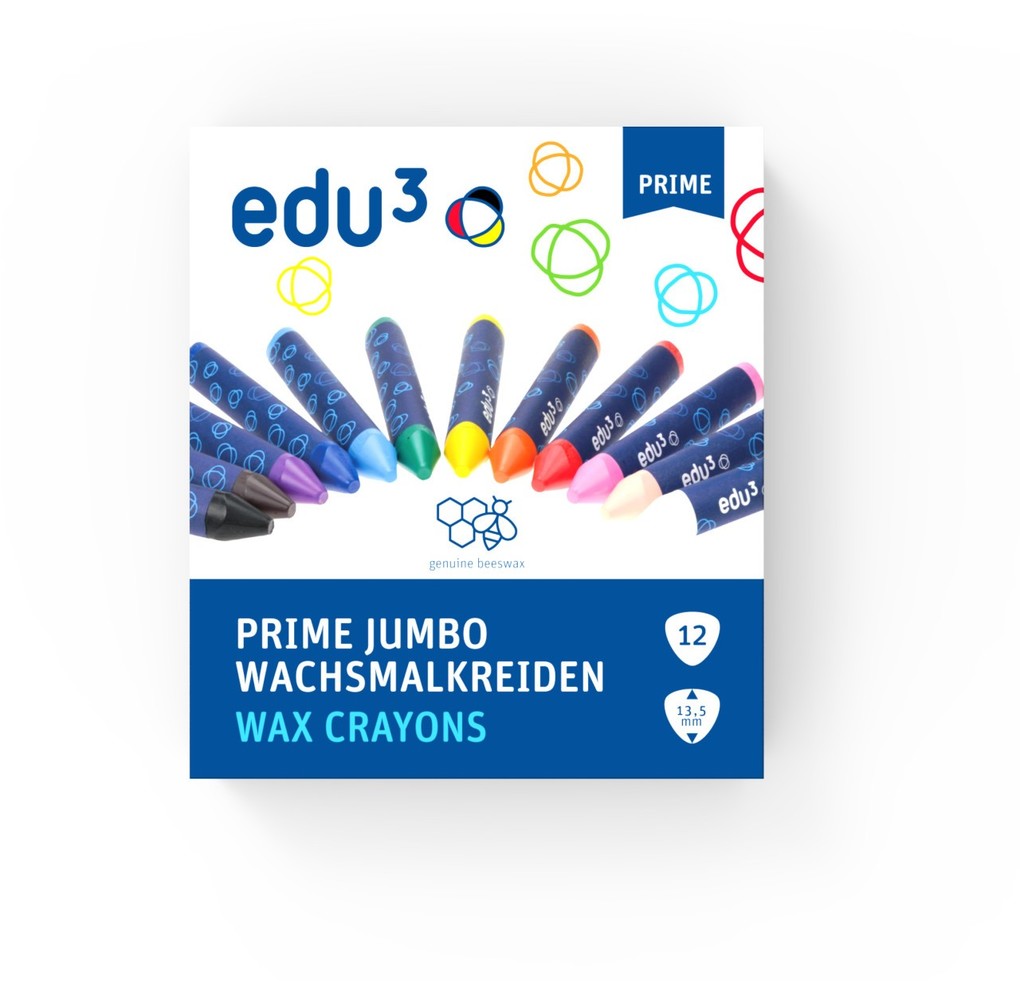 edu³ PRIME Jumbo Wachsmalkreide 12er Set