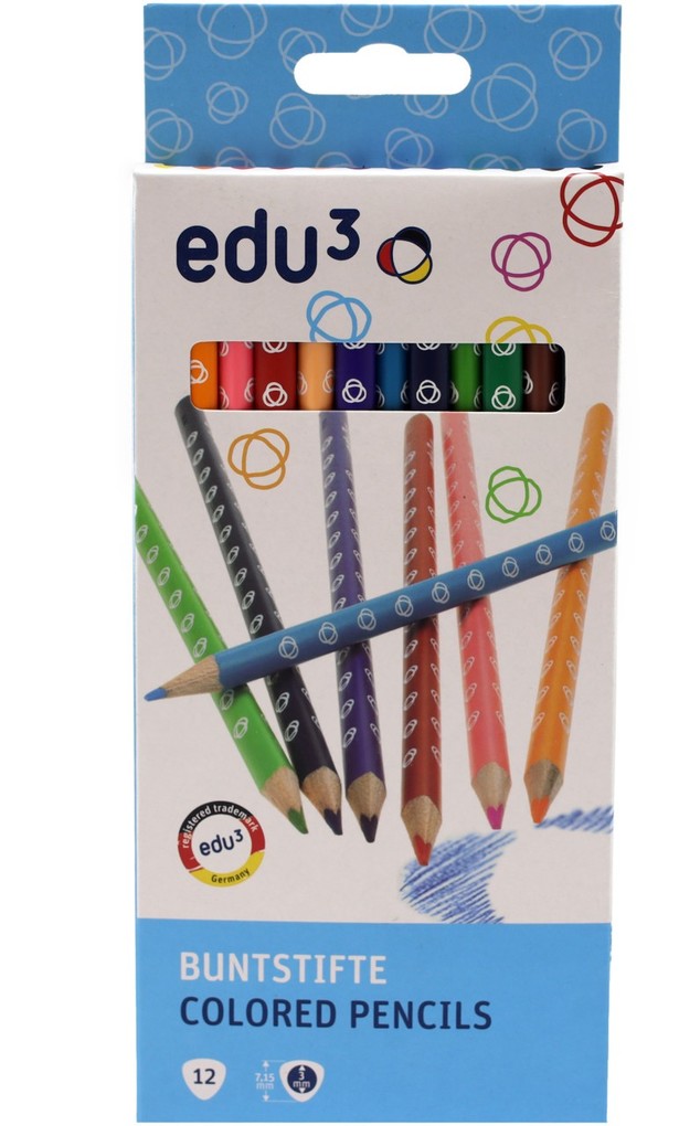 edu³ Buntstifte dreikant 12er Set