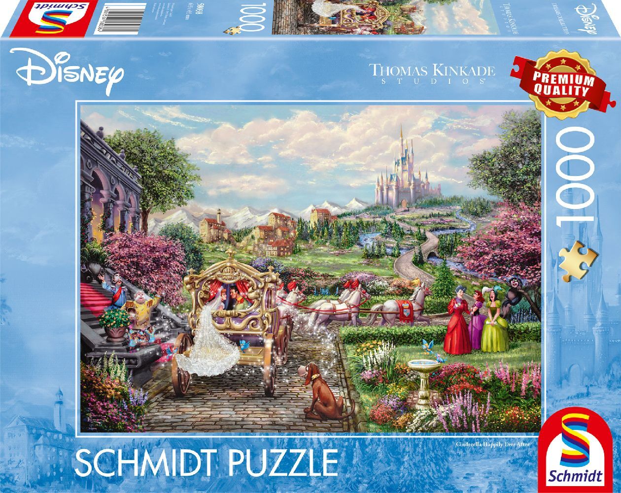 Schmidt Spiele 58038 - Disney Cinderella Happily Ever After Puzzle Thomas Kinkade 1.000 Teile - Disney