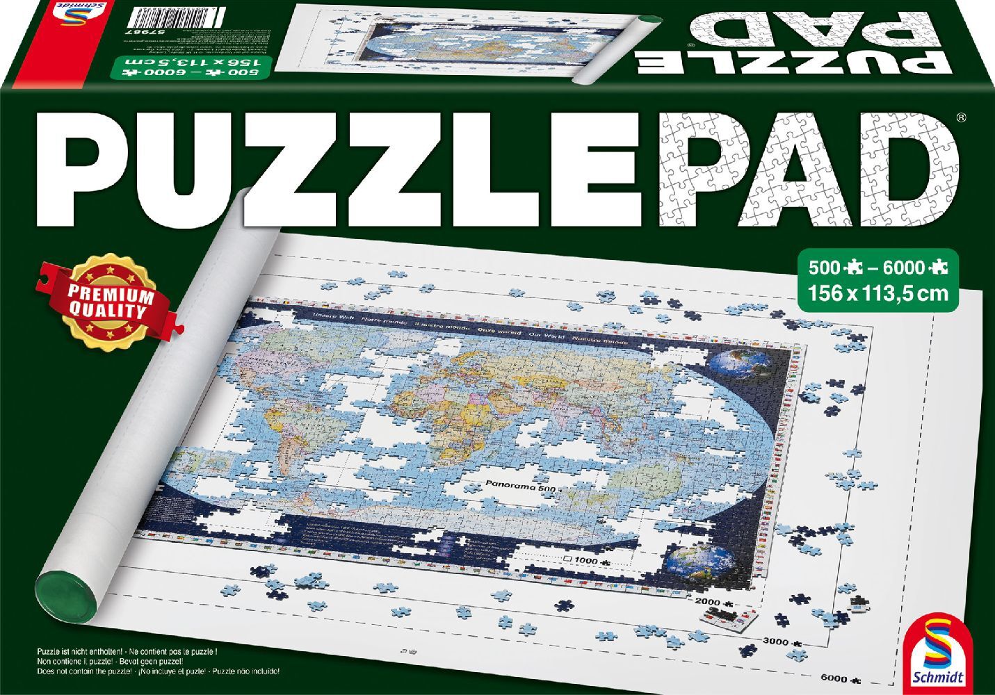 Schmidt Spiele 57987 - Verschlumpfte Party 100 Teile Puzzle Transportrolle