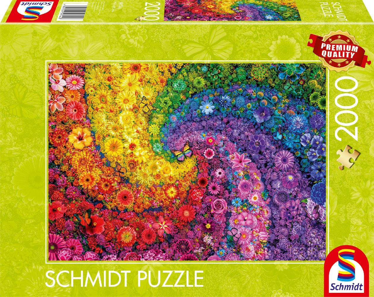 Schmidt Spiele 59744 - Kunterbunter Blütenwirbel Puzzle Standard 2.000 Teile