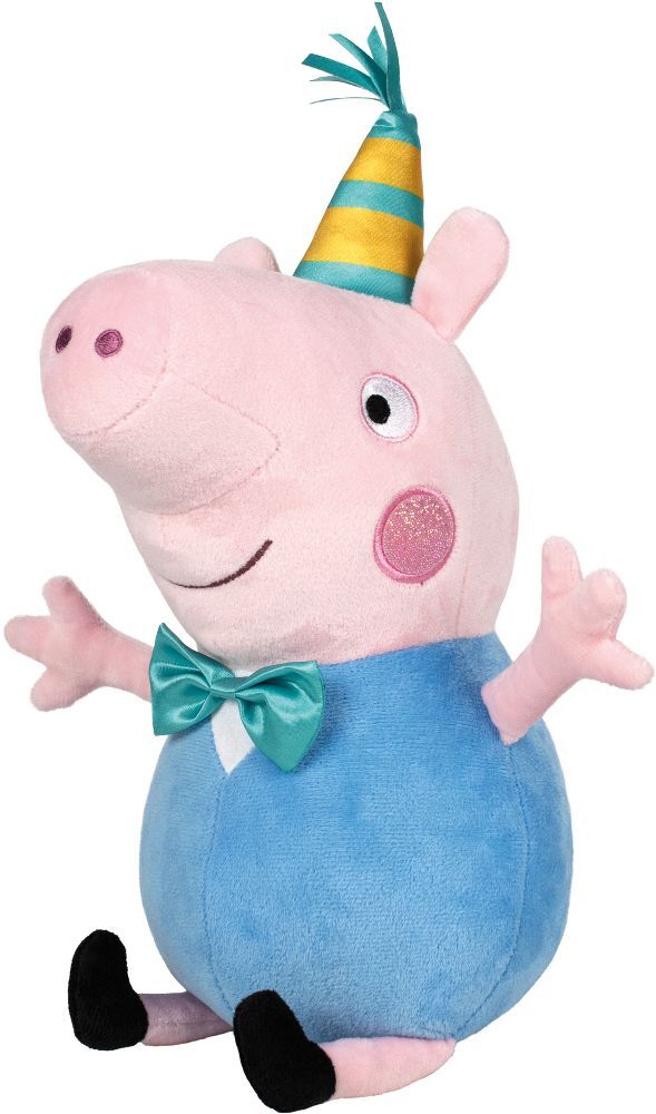 Schmidt Spiele 42830 - Peppa Pig Schorsch Wutz Party 37 cm Plüsch