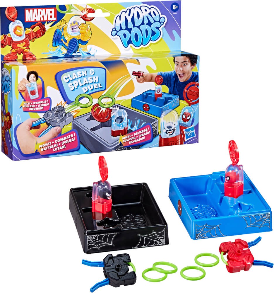 Hasbro G14435L0 - Marvel Hydro Pods Clash & Splash Duel mit Wasser aktiviertes Battle-Spielzeug