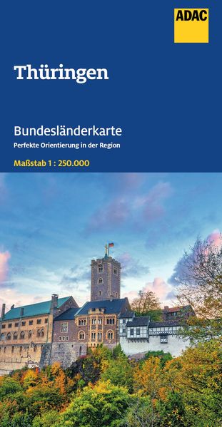 ADAC Bundesländerkarte Deutschland 08 Thüringen 1:250.000