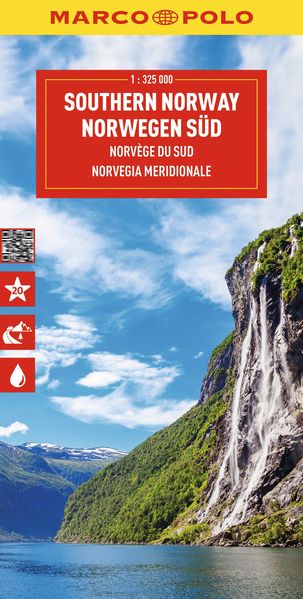 Mairdumont Marco Polo Reisekarte Norwegen Süd 1, 325.000