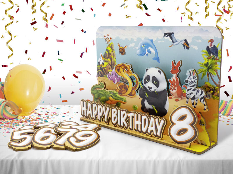 familiacard Geburtstagsdekoration 'Tiere'