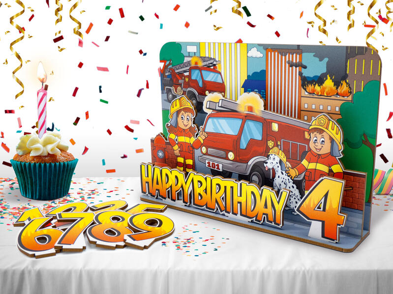 familiacard Geburtstagsdekoration 'Feuerwehr'