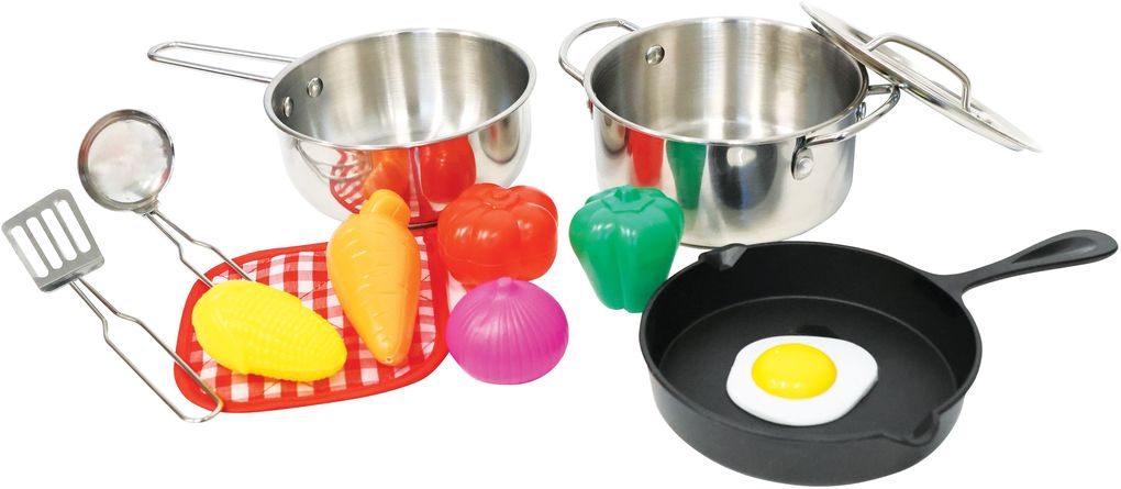 SpielMaus Küche Edelstahl Topfset 13-teilig