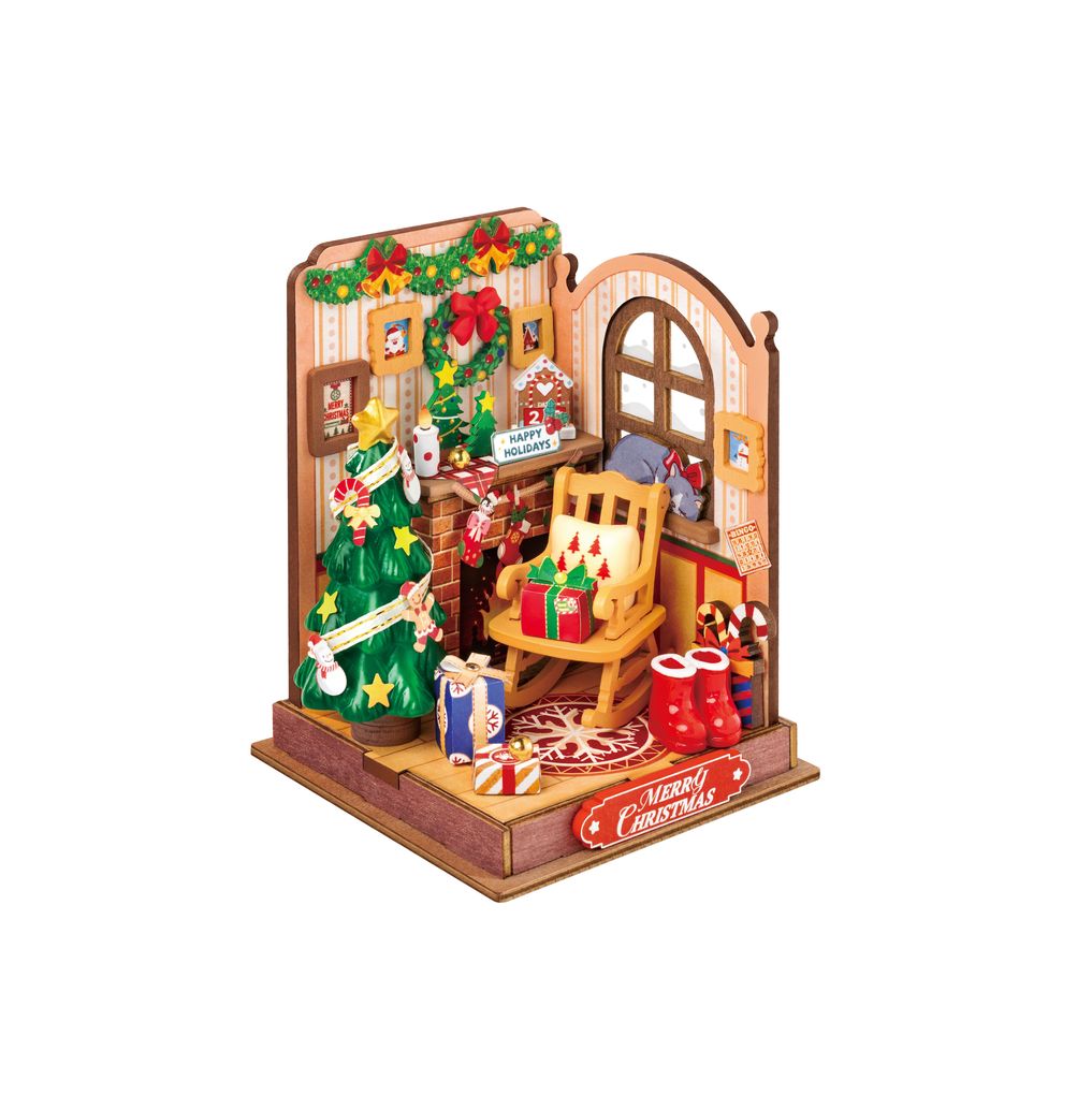 Robotime Booknook: Christmas Fireplace