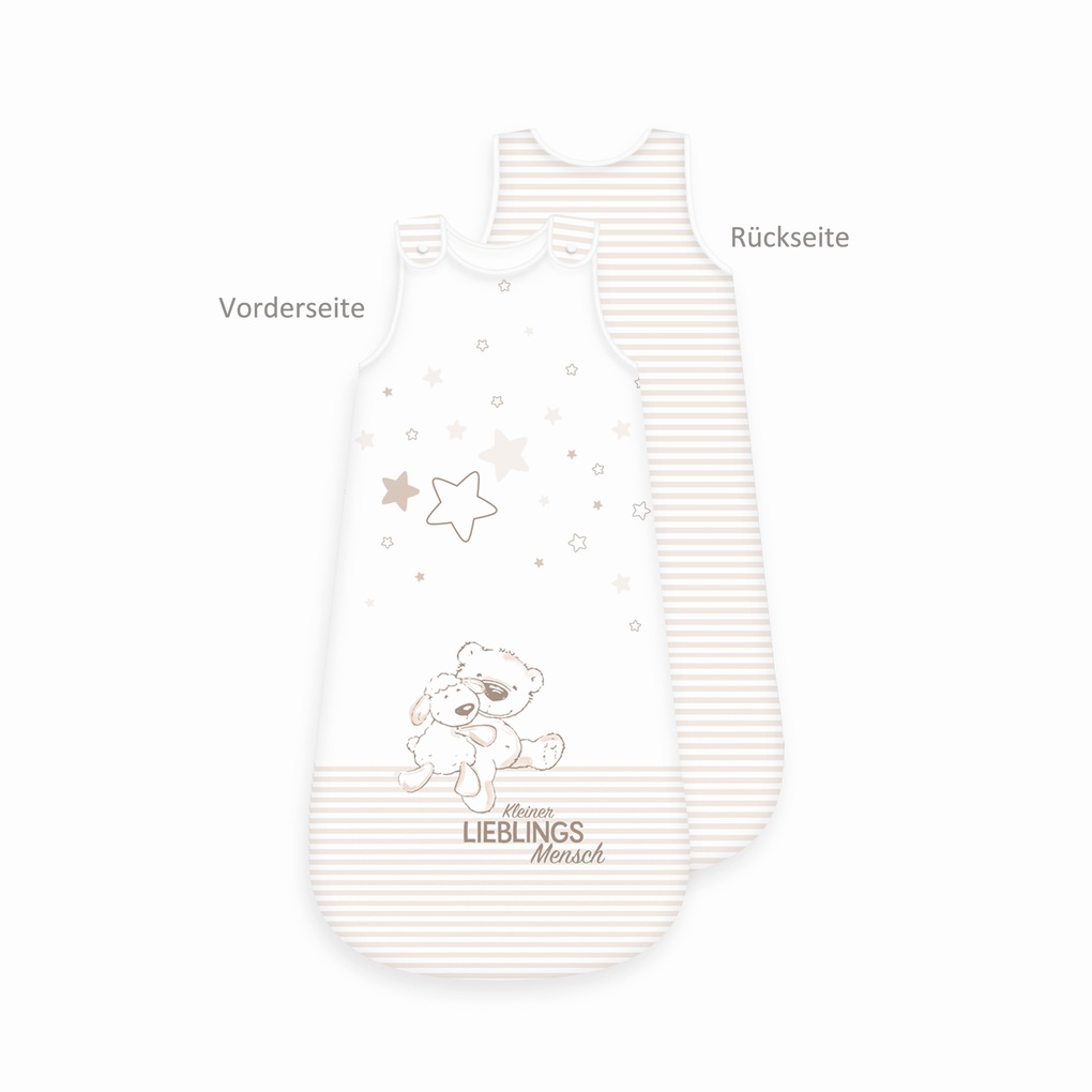 babybest® 3385208234 - Lieblingsmensch Baby-Schlafsack 110x45 cm Bezug: 100% Baumwolle Füllung: 100%Polyester