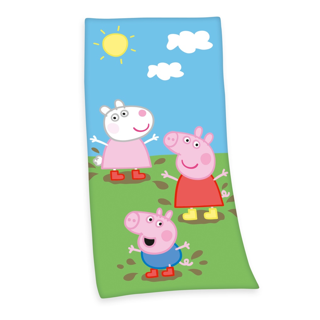 Badetuch "Peppa Pig Velourstuch" hochfarbig bedruckt