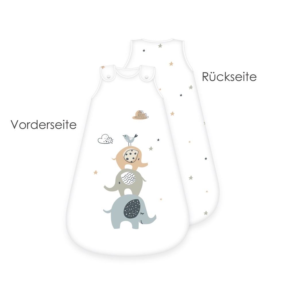 babybest® 3385261235 - Elephants Baby-Schlafsack 70x45 cm Bezug: 100% Baumwolle Füllung: 100%Polyester