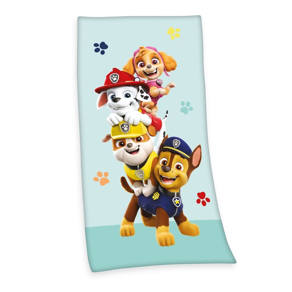 Paw Patrol 6132432516 - Velourstuch 75x150 cm 100% Baumwolle