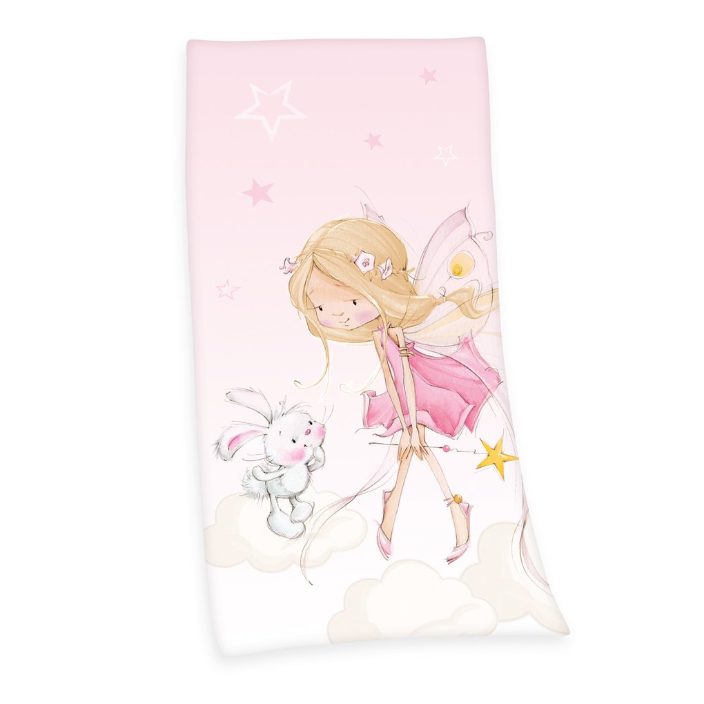 Young Collection 6151202516 - Little Fairy Velourstuch 75x150 cm 100% Baumwolle