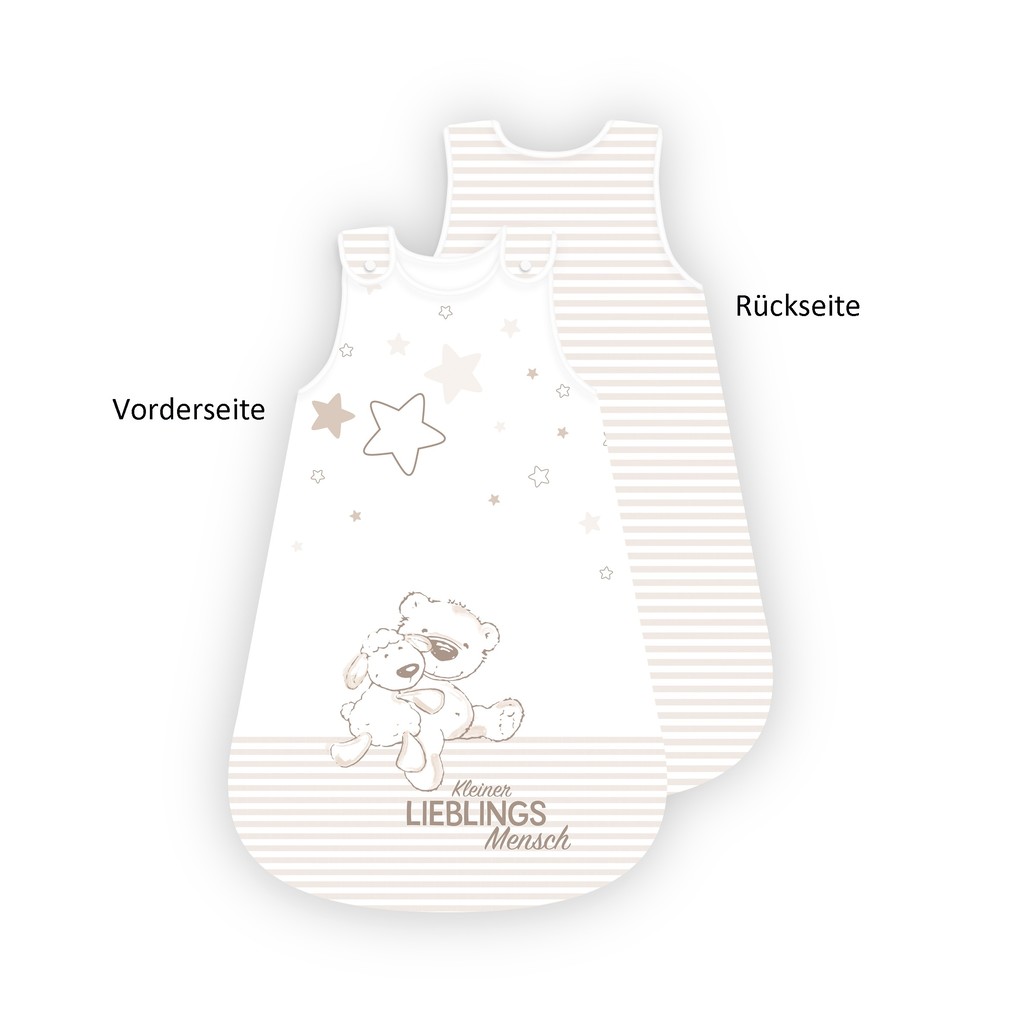 babybest® 3385208231 - Lieblingsmensch Baby-Schlafsack 90x45 cm Bezug: 100% Baumwolle Füllung: 100%Polyester