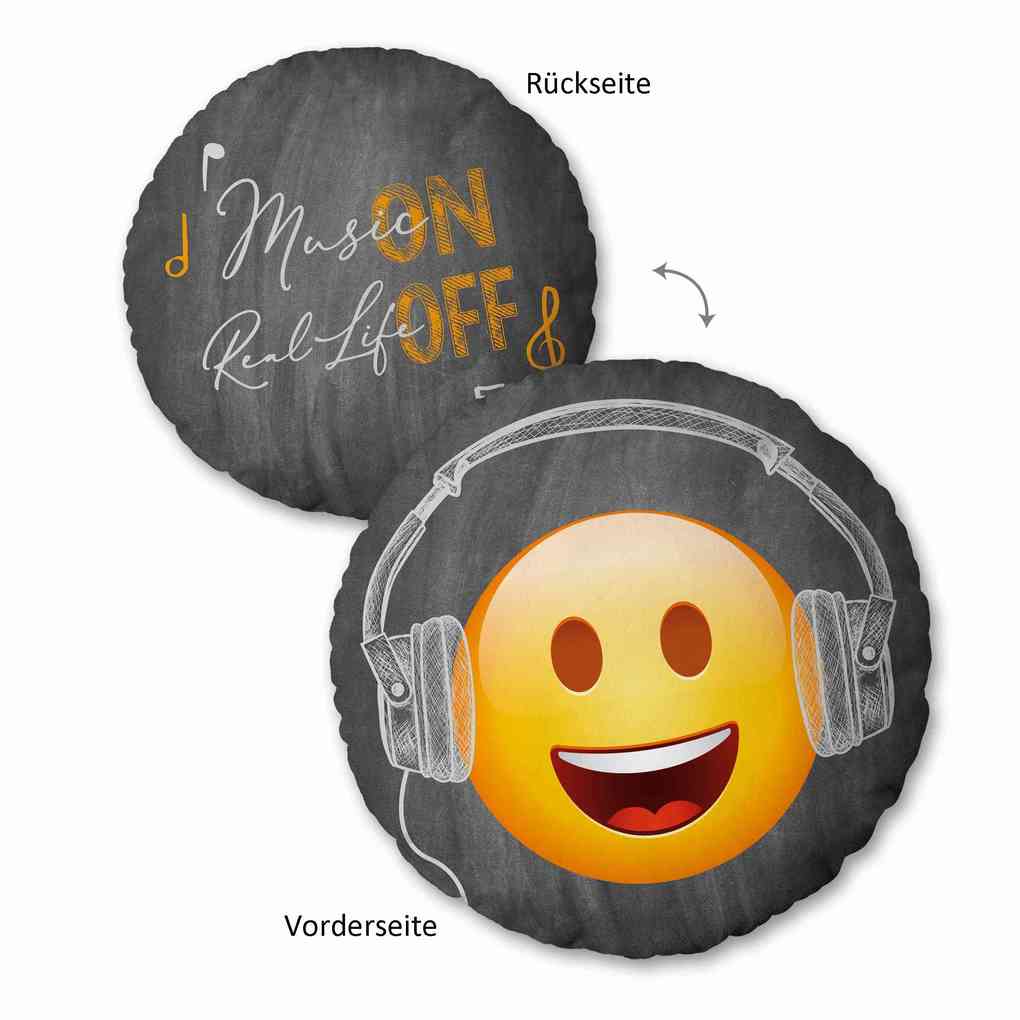 Emot!x 5459201004 - Soft Velboa Rundkissen ca. 40 cm Ø 100% Polyester