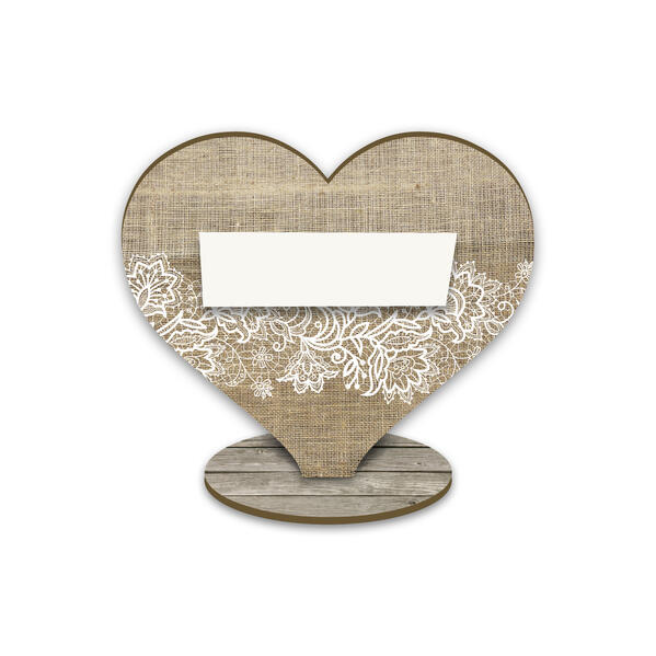 familiawedding 25 Tischkarten zur Hochzeit 'Ja ich Will' Herz-Design