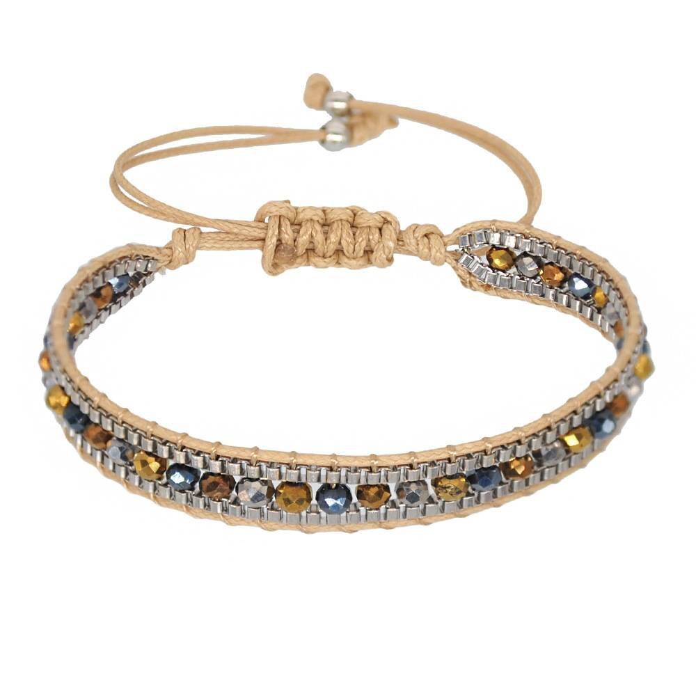 Armband 'Crystal' beige