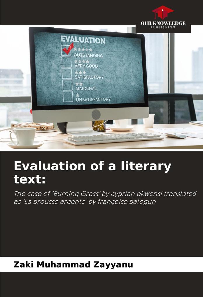 Evaluation of a literary text: