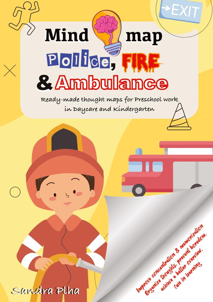 KitaFix-Mindmap Police Fire and Ambulance (Ready-made thought maps for Preschool work in Daycare and Kindergarten)