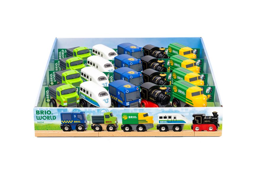 BRIO World - Mini-Züge & -Fahrzeuge in VKK mit VE 20