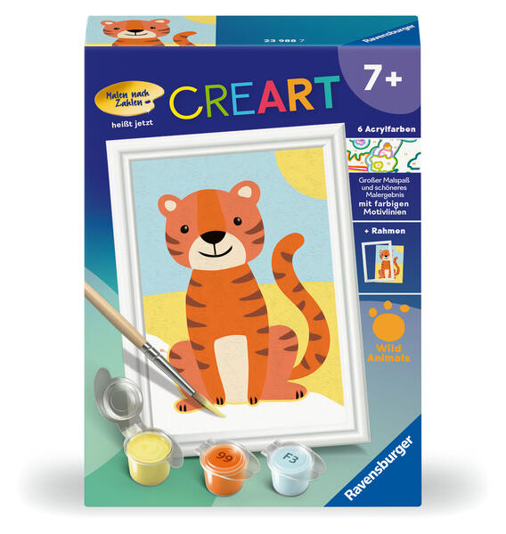 CreArt Malen nach Zahlen Kinder - Kleiner Tiger