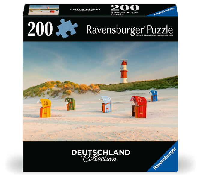 Erwachsenenpuzzle 200 Teile - Leuchtturm hinter der Düne auf Borkum