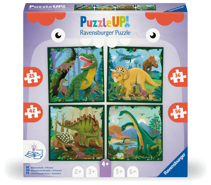Kinderpuzzle 25 36 42 56 Teile - Puzzle UP! Dinosaurier