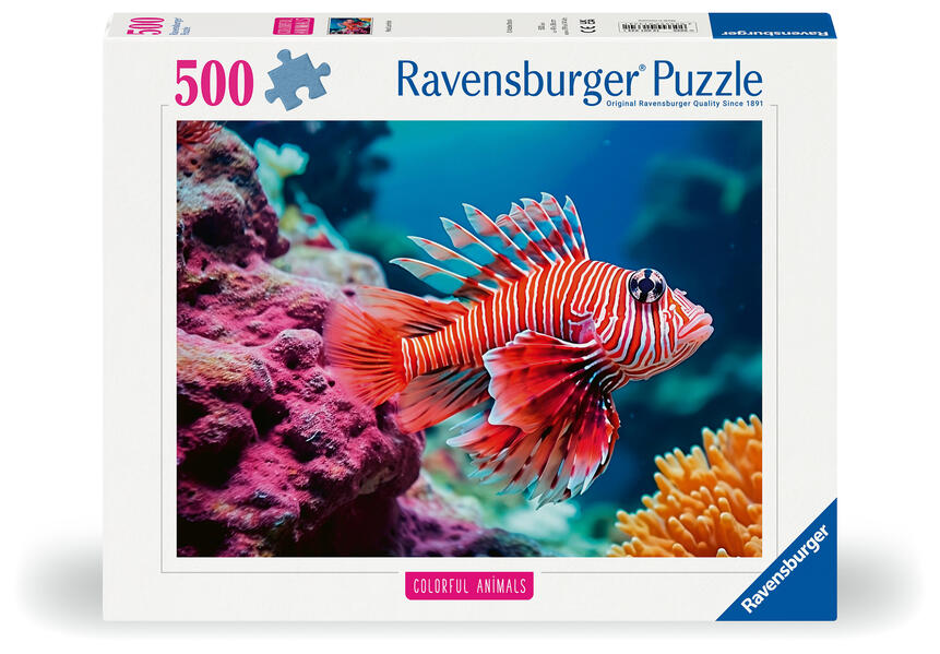 Erwachsenenpuzzle 'Colorful Animals' 500 Teile - Rotfeuerfisch