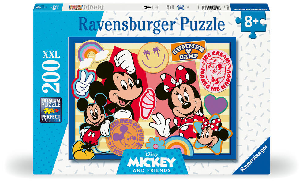 Kinderpuzzle 200 XXL Teile - Disney Micky Maus - Unterwegs mit Mickey und Minnie