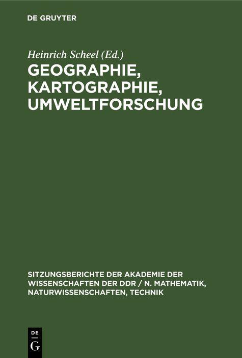 Geographie Kartographie Umweltforschung