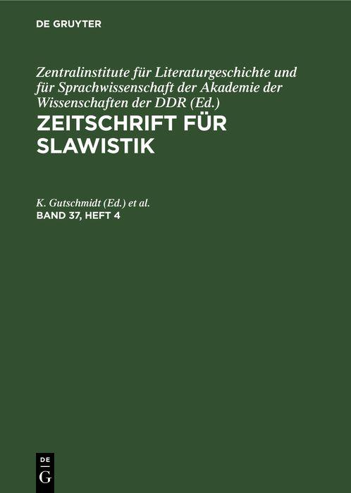 Zeitschrift für Slawistik
