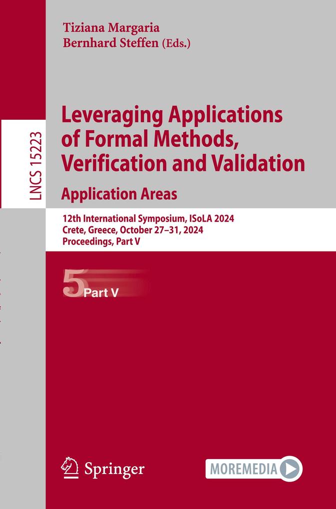 Leveraging Applications of Formal Methods Verification and Validation. Application Areas