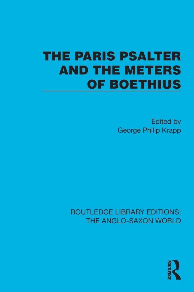 The Paris Psalter and the Meters of Boethius