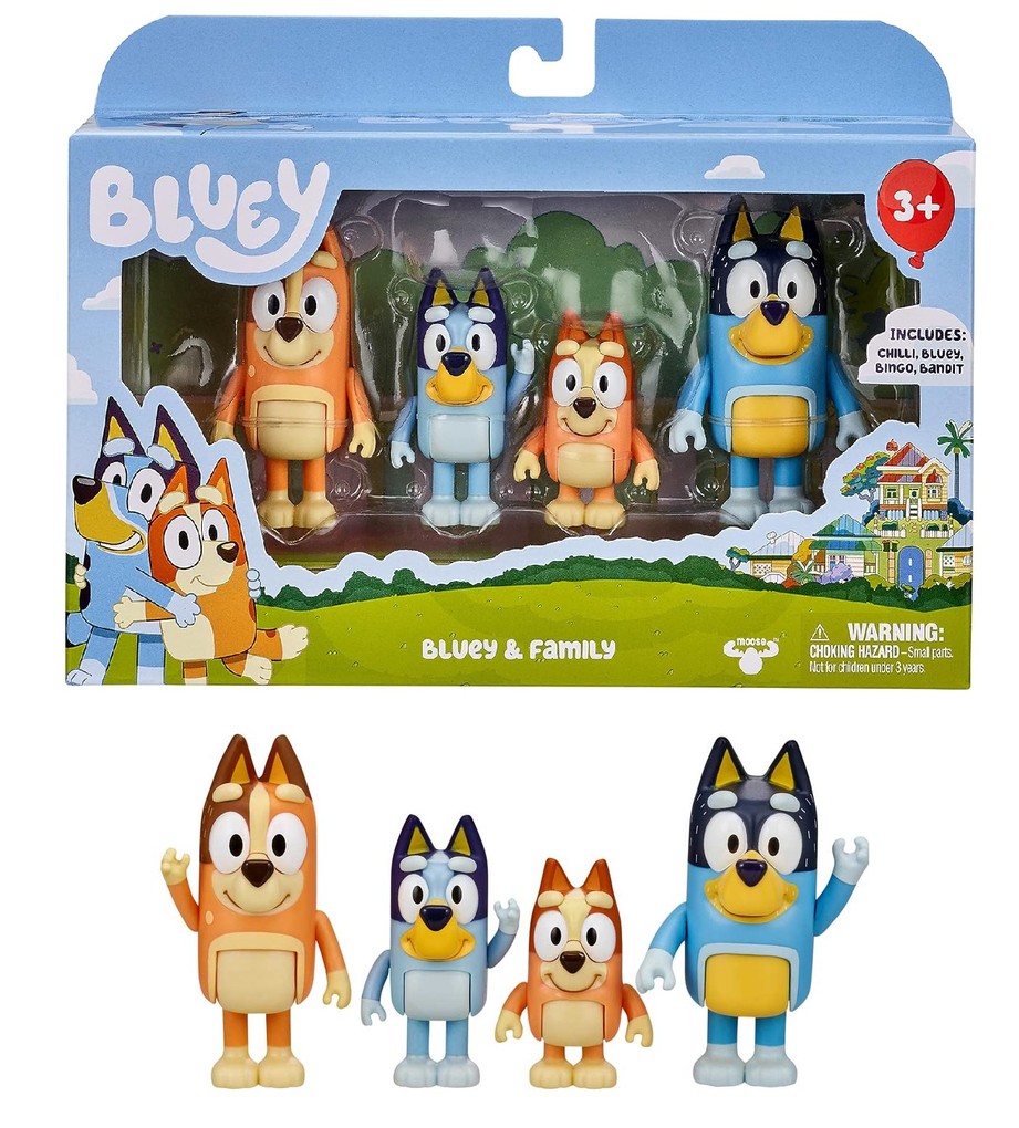 BLUEY Figuren-4er-Pack (Familie)