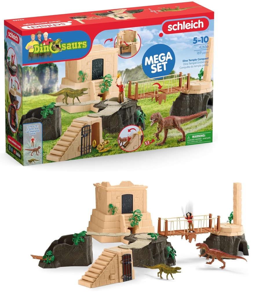 schleich Conquest of the Dino Temple Mega Set