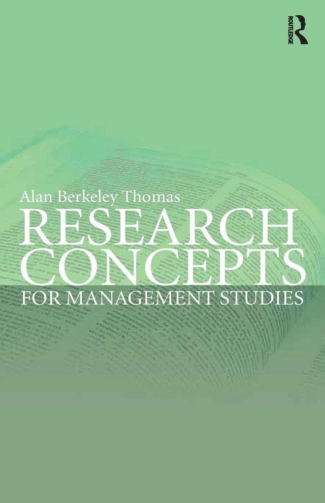 Research Concepts for Management Studies