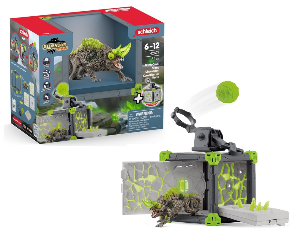 Schleich 42677 - Eldrador Creatures BattleCave Steinchamäleons Spielset