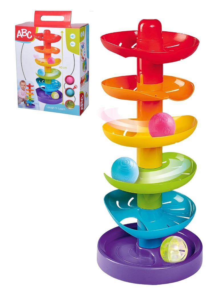 Simba 104010053 - ABC Regenbogen Kugelturm Kugelbahn Höhe: 40 cm